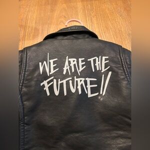 Cult of individuality kid size large vegan leather, Moto jacket
